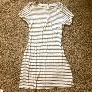 Women’s Merona Black/White Striped TShirt Dress XS